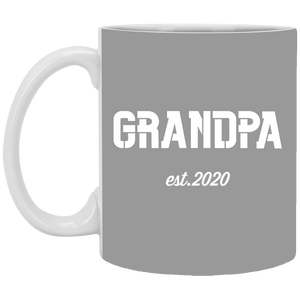 XP8434 11 oz. White Mug Unique design Grandpa est. 2020