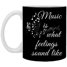 Load image into Gallery viewer, XP8434 11 oz. White Mug Unique design Music Feelings