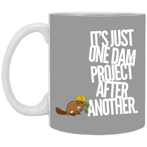 XP8434 11 oz. White Mug Unique design Dam Project