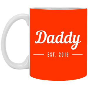 XP8434 11 oz. White Mug Unique design Daddy est. 2019