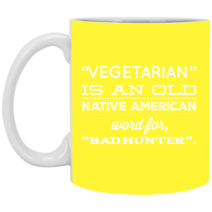 XP8434 11 oz. White Mug Unique design Bad Hunter