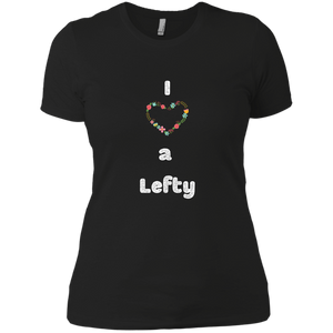 NL3900 Next Level Ladies' Boyfriend T-Shirt Unique design Love A Lefty-color