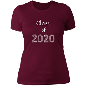 NL3900 Next Level Ladies' Boyfriend T-Shirt Unique design Class of 2020 for Graduating Seniors