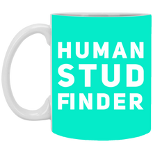 Load image into Gallery viewer, XP8434 11 oz. White Mug Unique design Human Stud Finder