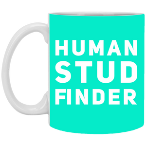 XP8434 11 oz. White Mug Unique design Human Stud Finder