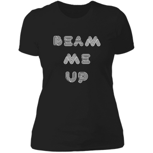 NL3900 Next Level Ladies' Boyfriend T-Shirt Unique Design Beam Me Up