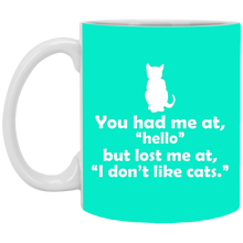 Load image into Gallery viewer, XP8434 11 oz. White Mug Unique design Hello Cats