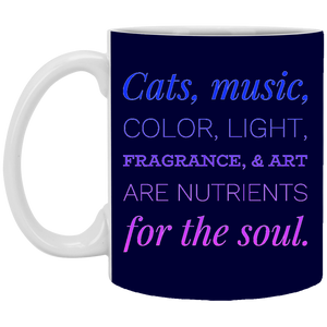 XP8434 11 oz. White Mug Unique design Soul-blue