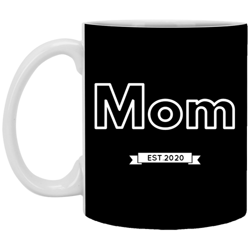 XP8434 11 oz. White Mug Unique design Mom est. 2020