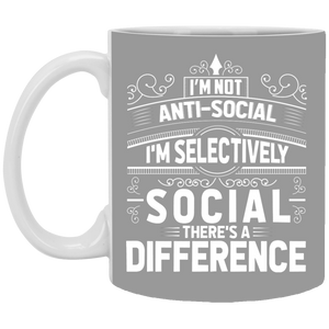 XP8434 11 oz. White Mug Unique design Selectively Social