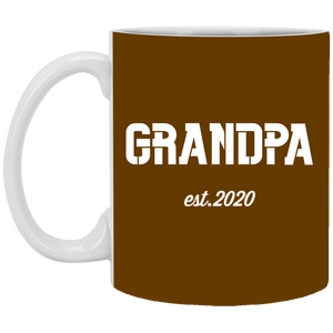 XP8434 11 oz. White Mug Unique design Grandpa est. 2020