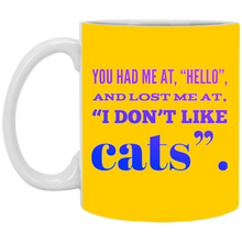 Load image into Gallery viewer, XP8434 11 oz. White Mug Unique design Hello Cats-pink