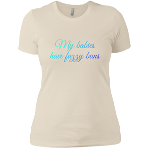 NL3900 Next Level Ladies' Boyfriend T-Shirt Unique design Fuzzy Buns