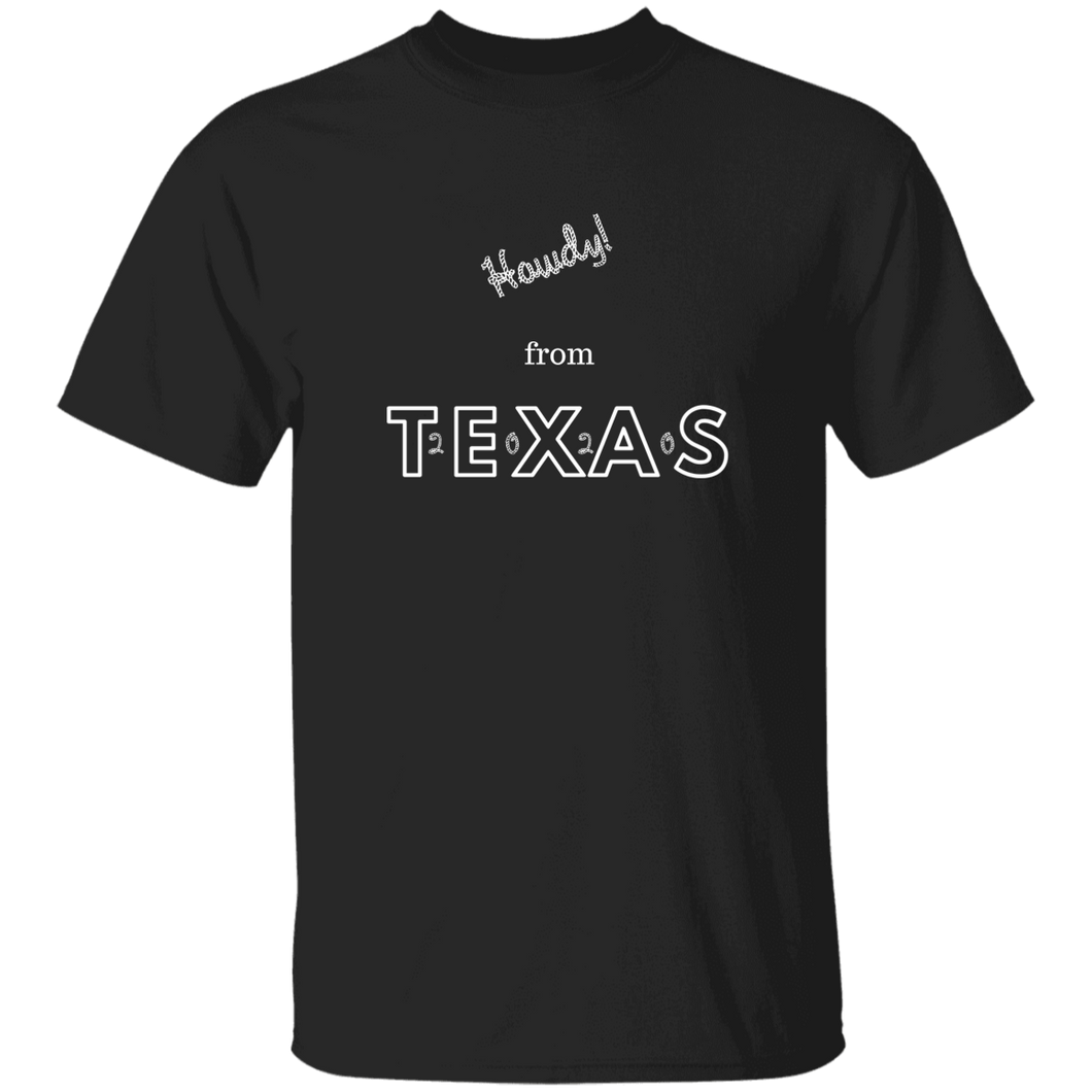 G500B Youth 5.3 oz 100% Cotton T-Shirt Unique design Howdy From Texas 2020