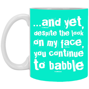 XP8434 11 oz. White Mug Unique design Babble