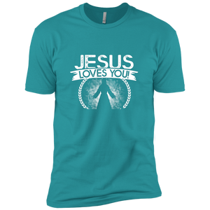 NL3600 Next Level Premium Short Sleeve T-Shirt Unique design Jesus Loves You