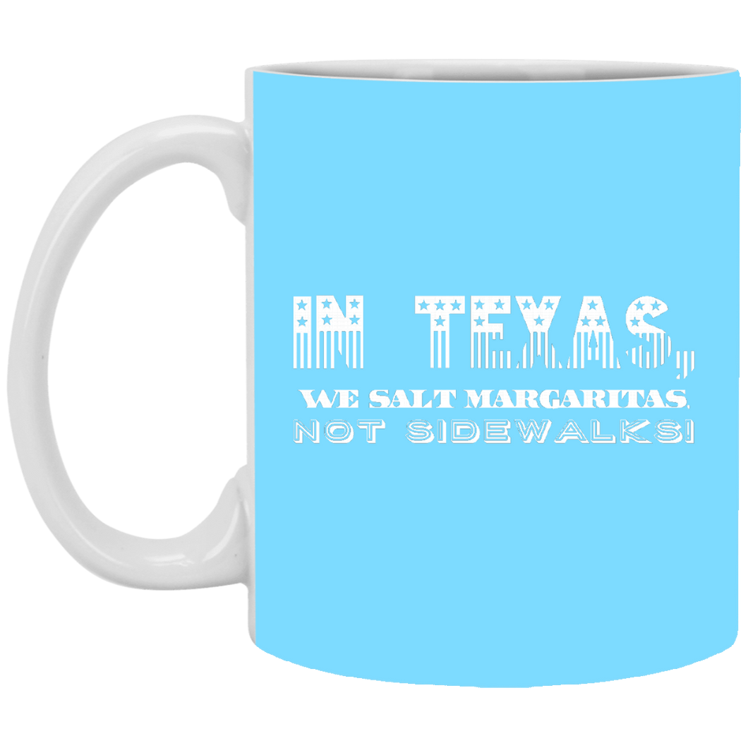 XP8434 11 oz. White Mug Unique design Texas Margaritas-stars