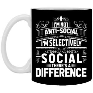 XP8434 11 oz. White Mug Unique design Selectively Social