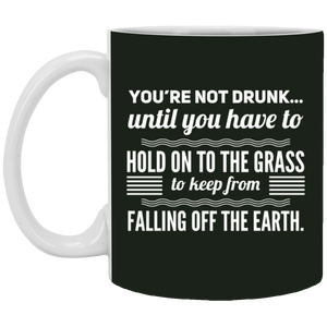 XP8434 11 oz. White Mug Unique design Falling Off The Earth