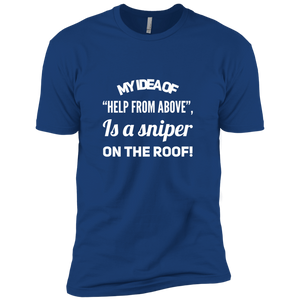 NL3600 Next Level Premium Short Sleeve T-Shirt Unique design Sniper On The Roof