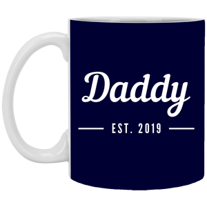 XP8434 11 oz. White Mug Unique design Daddy est. 2019