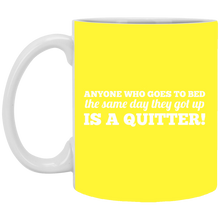 Load image into Gallery viewer, XP8434 11 oz. White Mug Unique design Quitter