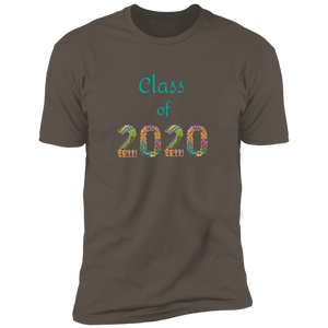 NL3600 Next Level Premium Short Sleeve T-Shirt Unique design Class of 2020-color for Graduating Seniors