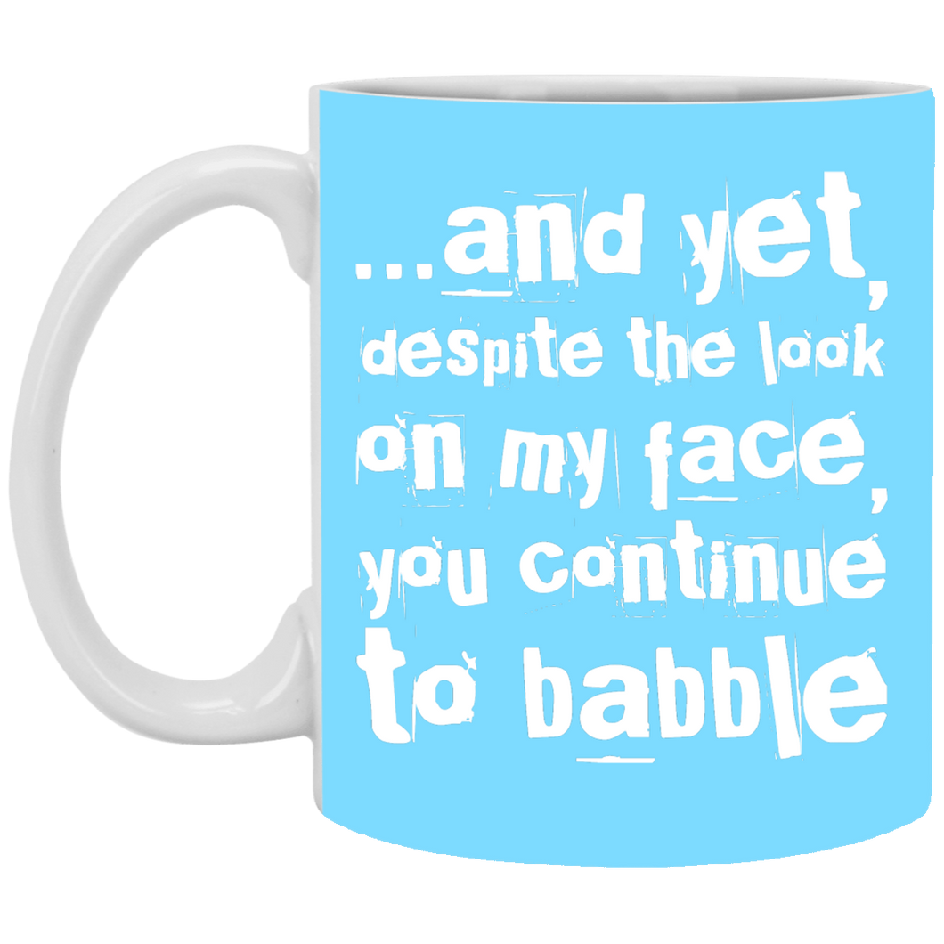 XP8434 11 oz. White Mug Unique design Babble