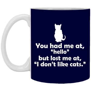 XP8434 11 oz. White Mug Unique design Hello Cats