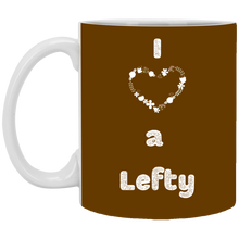 Load image into Gallery viewer, XP8434 11 oz. White Mug Unique design Love A Lefty