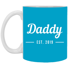 Load image into Gallery viewer, XP8434 11 oz. White Mug Unique design Daddy est. 2019