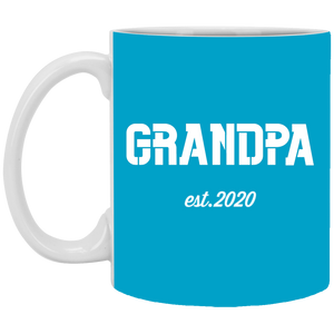 XP8434 11 oz. White Mug Unique design Grandpa est. 2020