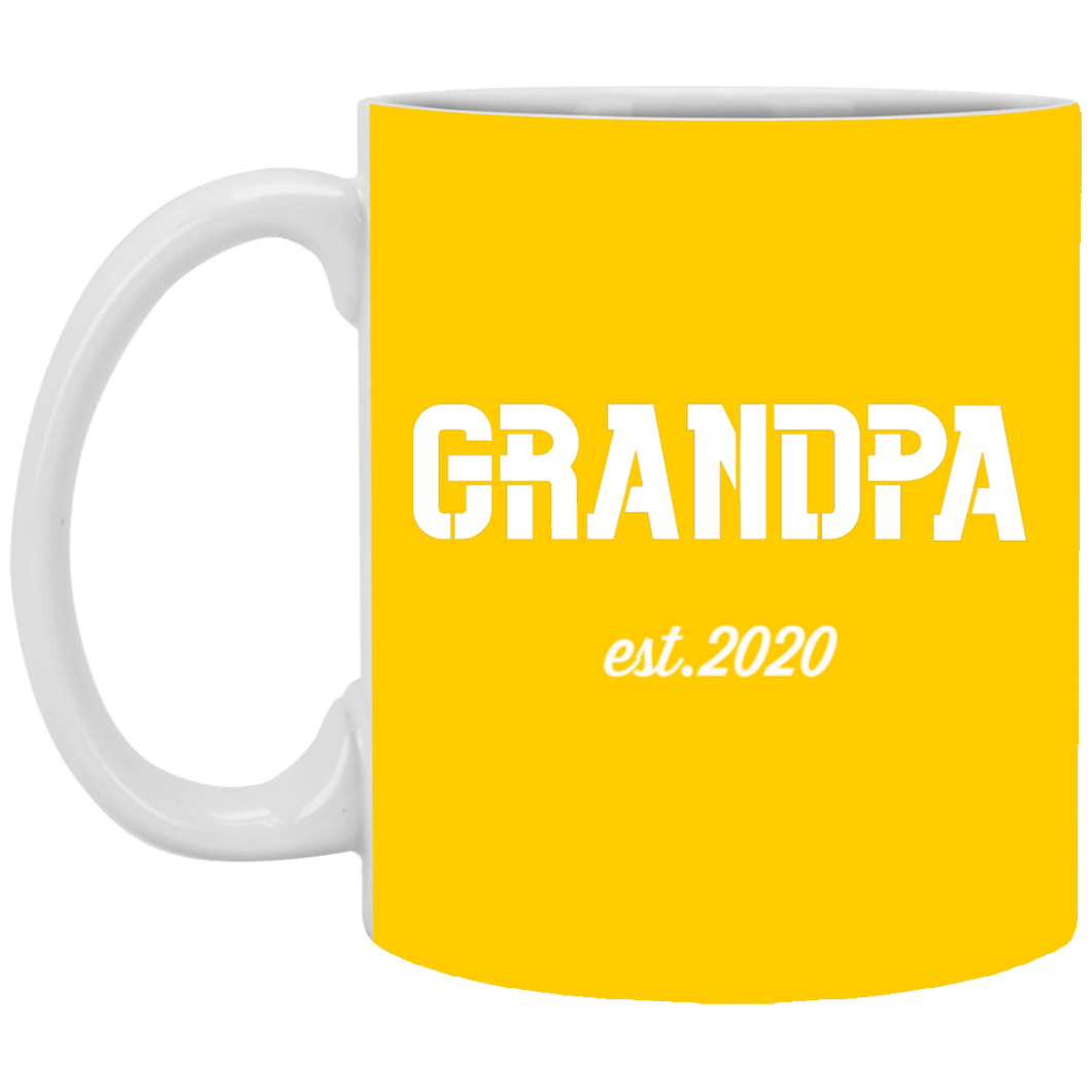 XP8434 11 oz. White Mug Unique design Grandpa est. 2020