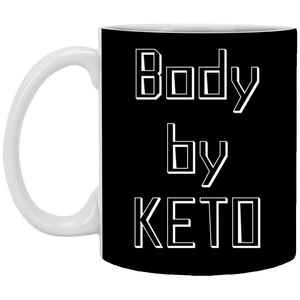 XP8434 11 oz. White Mug Unique design Body By Keto