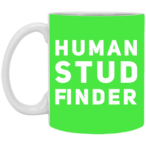 XP8434 11 oz. White Mug Unique design Human Stud Finder