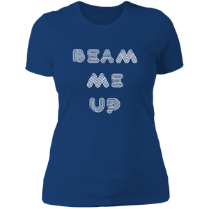 NL3900 Next Level Ladies' Boyfriend T-Shirt Unique Design Beam Me Up