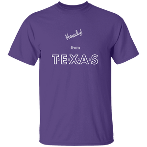 G500B Youth 5.3 oz 100% Cotton T-Shirt Unique design Howdy From Texas 2020