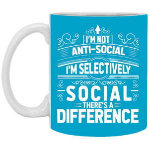 XP8434 11 oz. White Mug Unique design Selectively Social