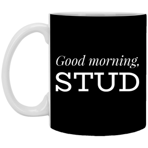 XP8434 11 oz. White Mug Unique design Good Morning Stud