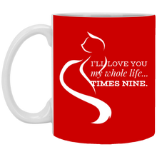 Load image into Gallery viewer, XP8434 11 oz. White Mug Unique design Times Nine