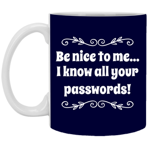 XP8434 11 oz. White Mug Unique design Passwords