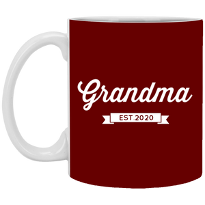 XP8434 11 oz. White Mug Unique design Grandma est. 2020