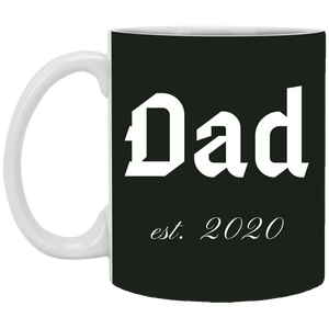 XP8434 11 oz. White Mug Unique design Dad est. 2020