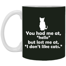 Load image into Gallery viewer, XP8434 11 oz. White Mug Unique design Hello Cats