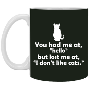 XP8434 11 oz. White Mug Unique design Hello Cats