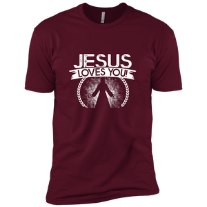 NL3600 Next Level Premium Short Sleeve T-Shirt Unique design Jesus Loves You