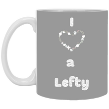 Load image into Gallery viewer, XP8434 11 oz. White Mug Unique design Love A Lefty