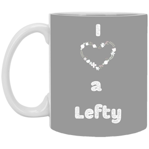 XP8434 11 oz. White Mug Unique design Love A Lefty