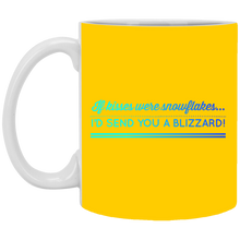 Load image into Gallery viewer, XP8434 11 oz. White Mug Unique design Snowflakes Blizzard-color