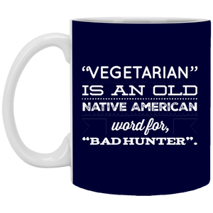 XP8434 11 oz. White Mug Unique design Bad Hunter